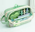 Custom Double Layer Transparent Pencil Case, Large Capacity Student Stationery Bag Support Logo Customization