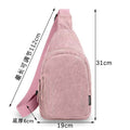 Custom Corduroy Sling Bag, Casual Crossbody Chest Bag Outdoor Shoulder Backpack Logo Customizable