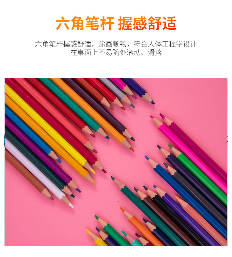 Custom Hexagonal Colored Pencils, Drawing Pencils for Students Logo Customizable